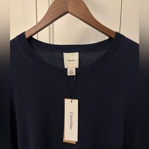 Calvin Klein Dark Blue Supima Cotton Crewneck
